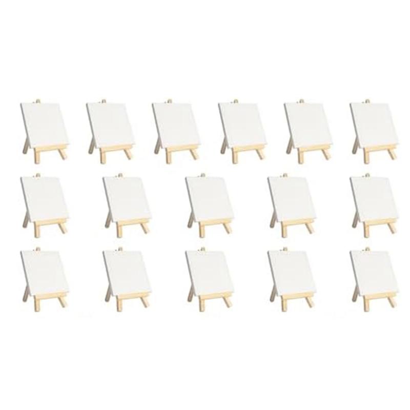 Холсты А96I-Мини с наборами мольбертов, Маленький холст для рисования с мини-мольбертом 4 х 4 дюйма, Набор для рисования художественными холстами