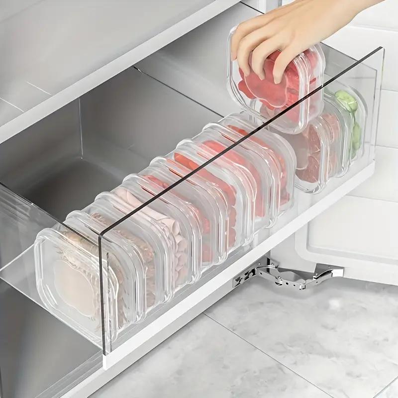 10PCS Small Food Preservation Boxes Refrigerator Frozen Meat Vegetable Fresh-Keeping Box Transparent Kitchen Sealed Storage Box