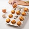 Carbon Steel Chestnut Shaped Baking Pan Muffin Pan With 6/12 Cavities Non-Stick Cake Chocolate Bread Kitchen Mold Shell Gadget