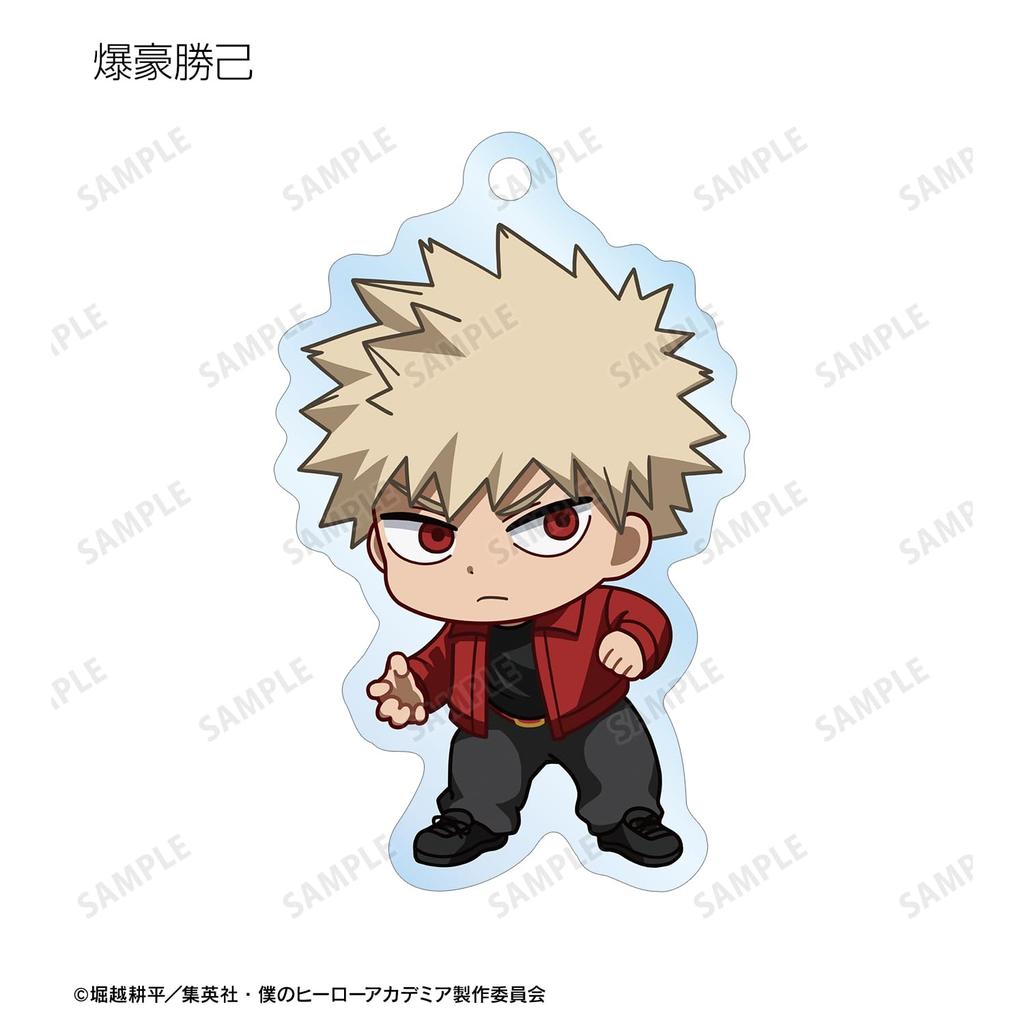TV Anime "My Hero Academia" Trading Chibi Character Red Casual Clothes Ver. Acrylic Keychain Box of 15