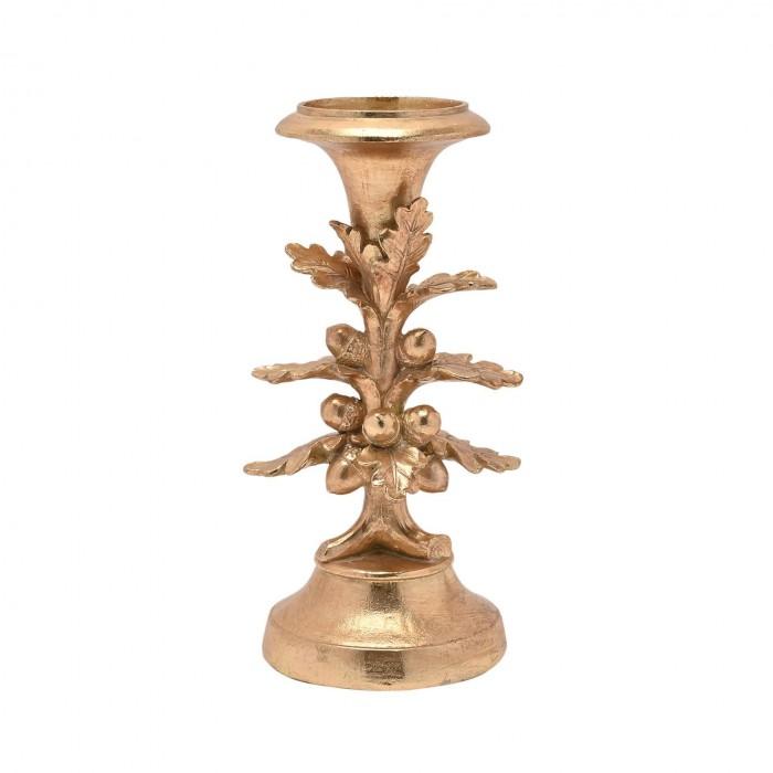Gold Acorn Tree Candle Holder