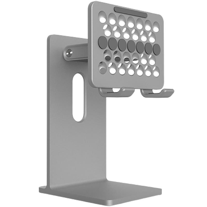 Mobile Desktop Stand Suitable for IPad and Tablet Universal Support Stand Portable Adjustable Lifting Bracket серебряный