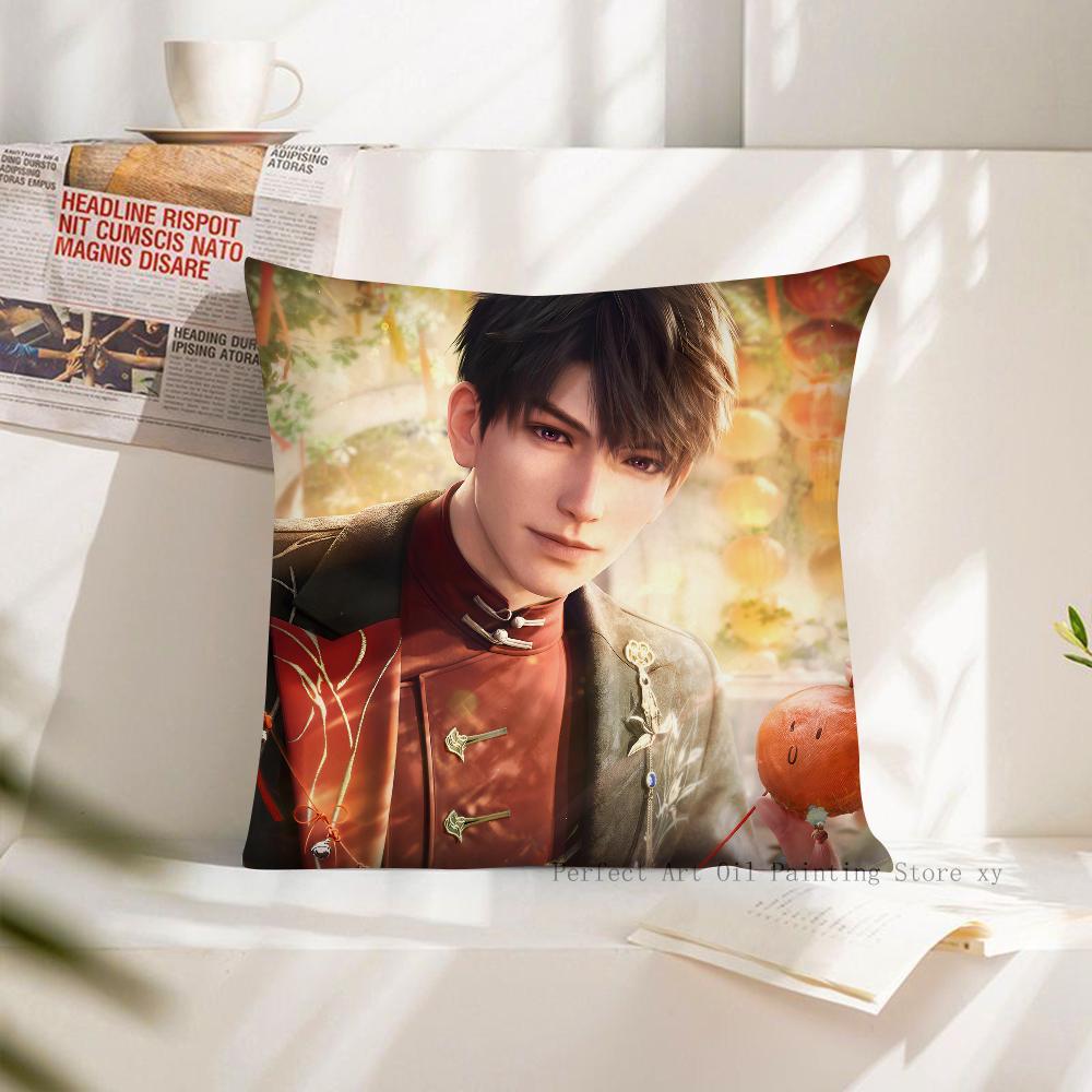 Game Love And Deepspace Caleb Pillow Case Fashion Square Pillowcase Bedroom Sofa Room Ins Decoration Leisure Cushion Cover