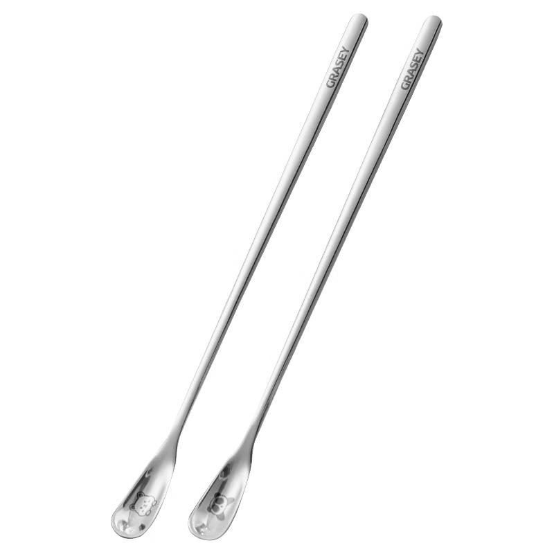 Stainless Steel Dessert & Coffee Spoon Set (2-Pack)