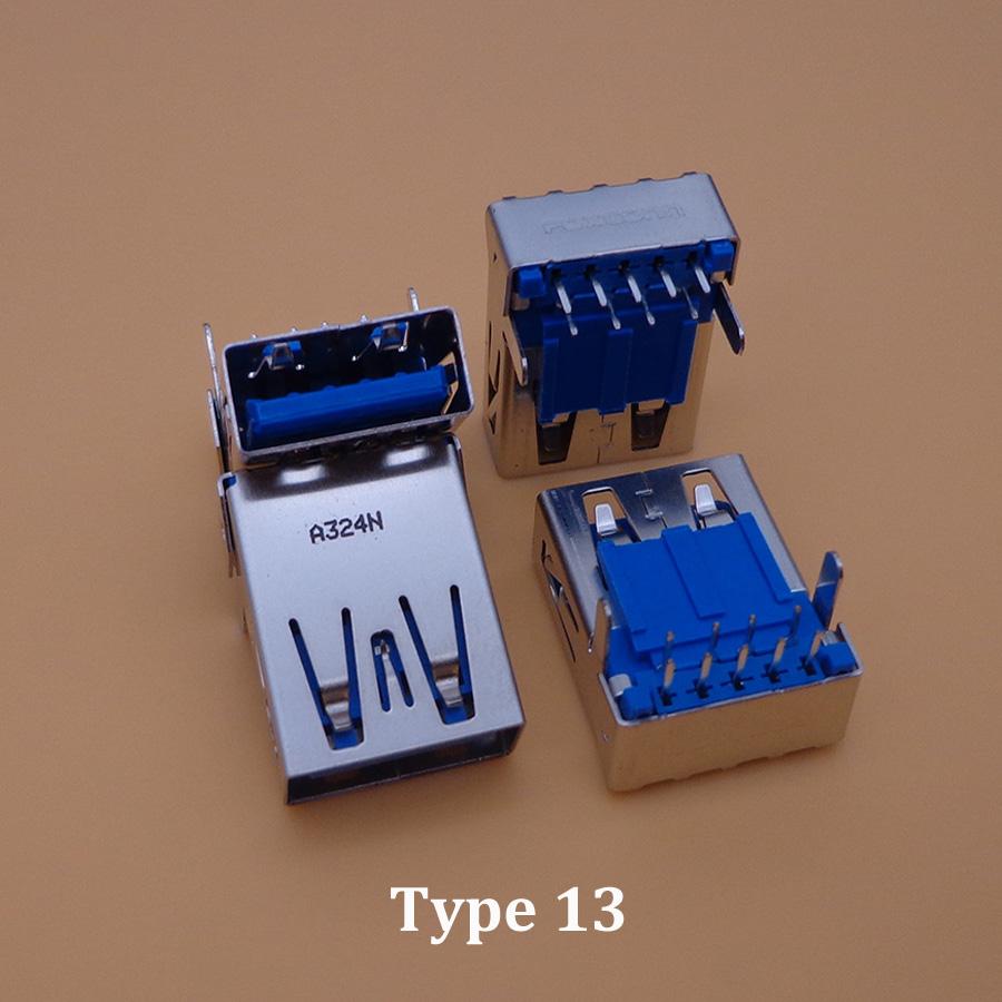 10PCS For Acer ASUS Lenovo Dell Notebook Maintenance Accessories USB 2.0 /3.0 Female Jack Right Angle Connector