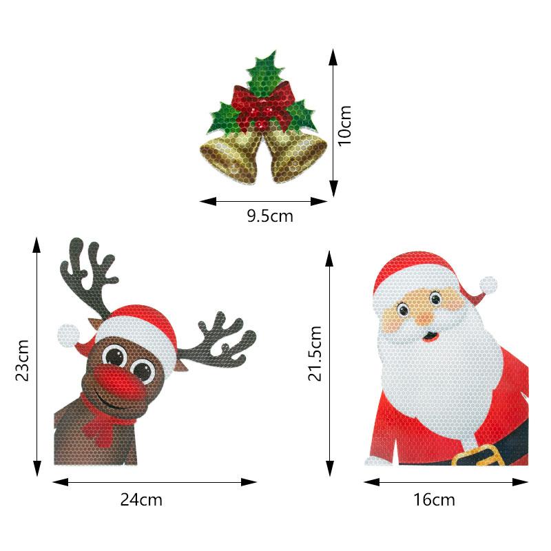 Christmas Decorations Car Magnetic Reflective Sticker Refrigerator Magnets Light Bulb decal New Year 2025 Xmas home decor gifts