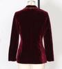 European-American Women's Slim Double-Breasted Color Block Evening Suit - Spring/Summer Collection