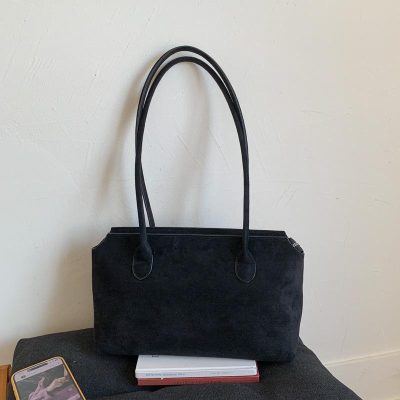 Suede Bag Women's Large-capacity New Autumn and Winter Casual Shoulder Underarm Bag Commuter Tote Bag