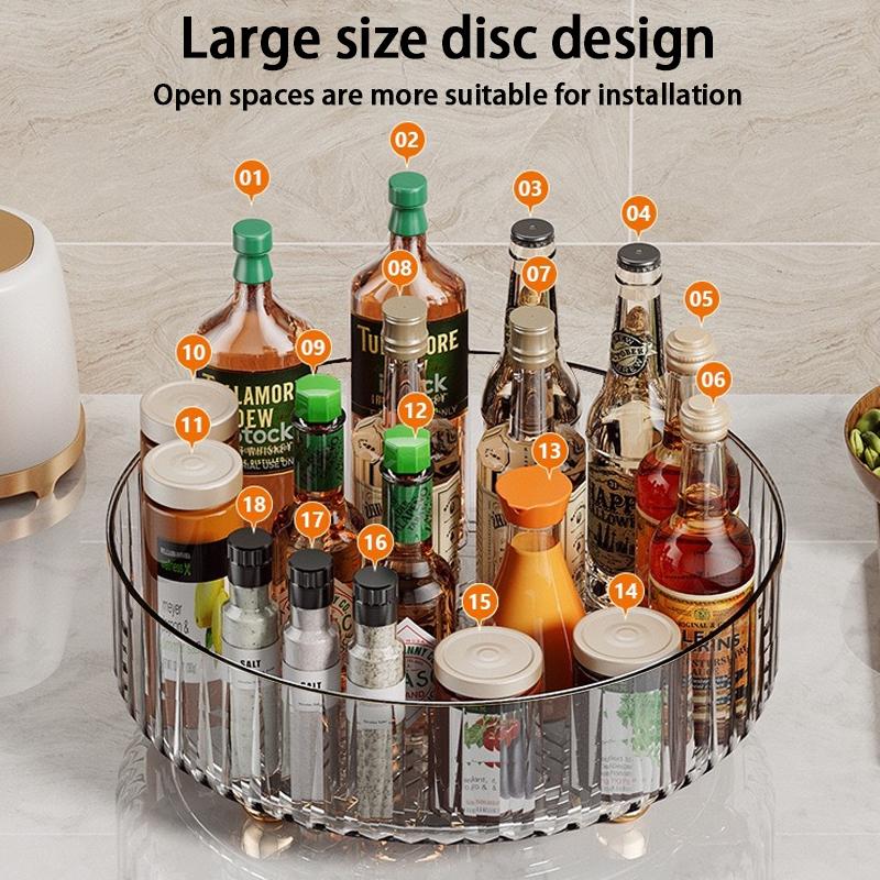 Rotating Spice Rack For Home Kitchens Multi-Functional Storage Tray For Seasoning Bottles And Jars, And Cosmetics