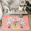Pink Tiger Area Rug Animal Theme For Bedroom Fashion Decorative Rug Living Room Large Anti-slip Carpet for Corridor Bedroom Mat