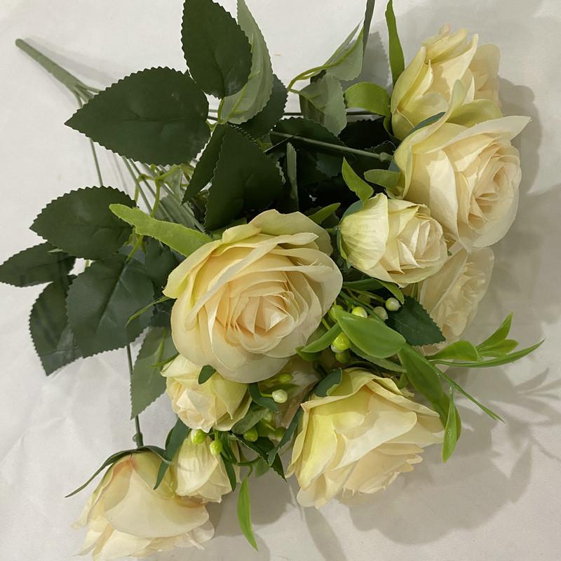 Romantic Rose Bouquet Fake Flowers For Wedding Decor With Real Touch Feelings
