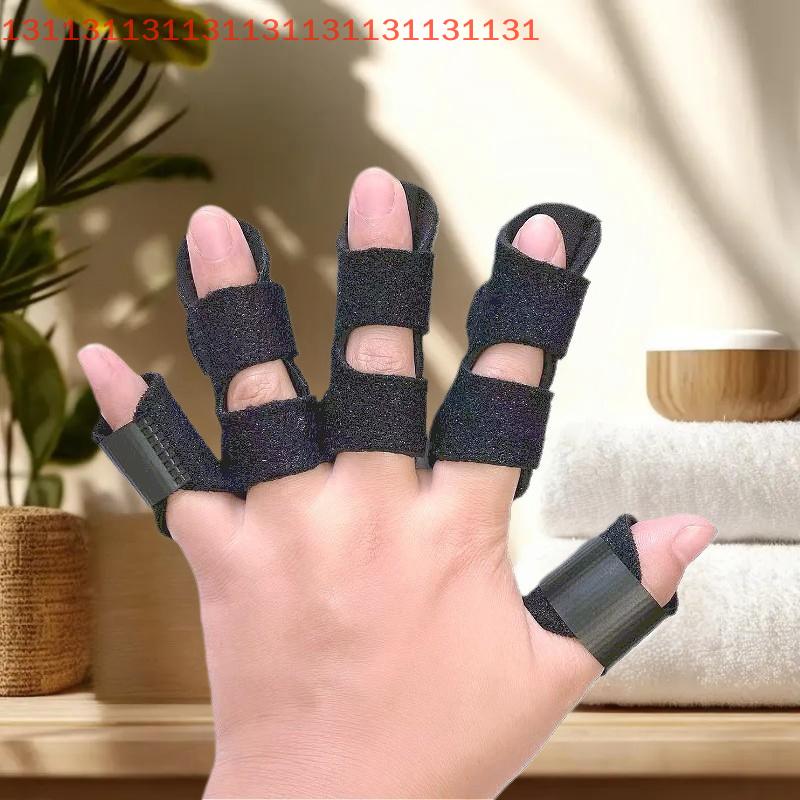 Knuckle Care Finger Splint, Adjustable Brace with Aluminium Plate Support for Straightening Corrector Recovery