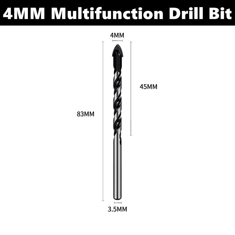 3-12mm Multifunctional Triangle Drill Bit Diamond Drill Set Ceramic Tile Concrete Brick Wood Glass Punching Hole Saw Metal Drill