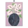 Tulip Violets Vase Woman Coat Flower Light Green Abstract Poster Aesthetics Prints Wall Art Painting On Canvas Living Room Decor No Frame