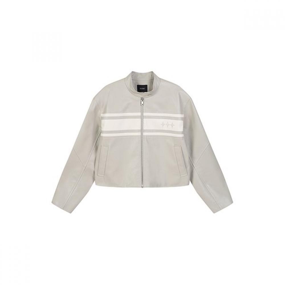 LAP Color Block Crop Rider Jacket Ar1lz260