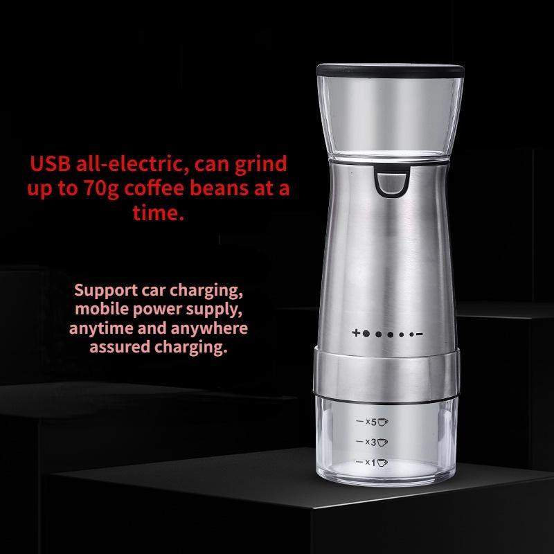 Macinacaffè Elettrico Piccolo Portatile Senza Fili Macchina da Caffè Utensili da Cucina Ricaricabile USB Macina Alimenti Macinacaffè