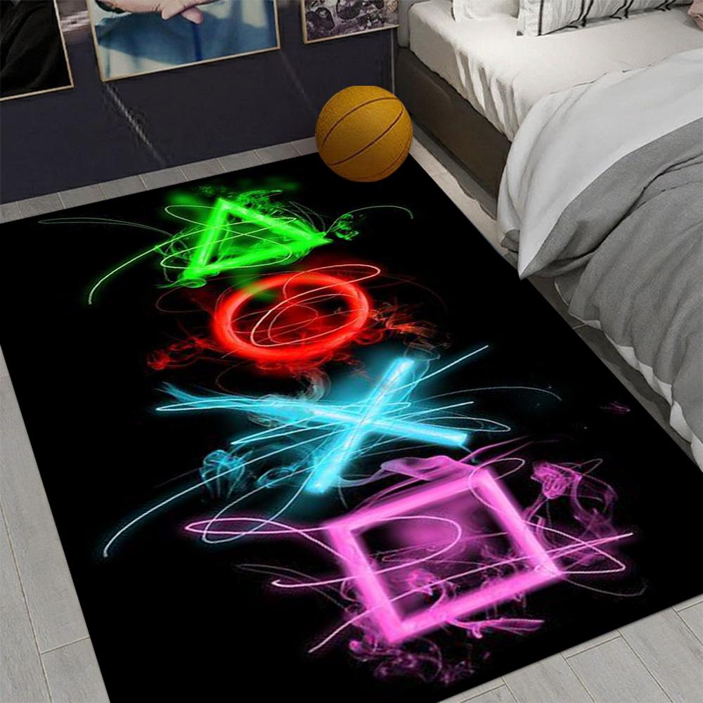 3D Cartoon Gamer Game Controller Area Rug ,Carpet Rug for Living Room Bedroom Sofa Doormat Decoration ,Kid Play Non-slip Floor Mat