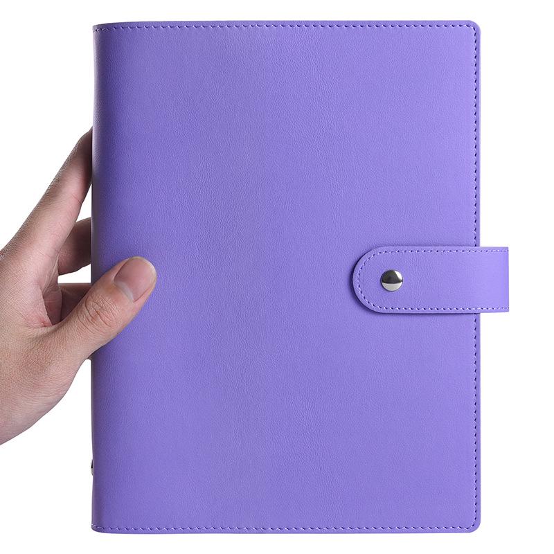 

Кожаный блокнот на кольцах с мягкой обложкой и кнопкой-застежкой - Дневник и журнал формата А5/А6