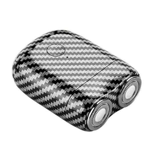 

Мини-электробритва с двумя головками, USB-перезаряжаемая, водонепроницаемая, для влажного и сухого бритья, портативная, для путешествий, бритва из нержавеющей стали для мужчин, триммер для бороды, инструмент для удаления волос чёрный