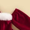 MISOAMISO Santa Santa Christmas Wine Santa Perfect for Christmas Parties and Recitals Children's Dress, Costume, Outfit, Fur, Red, Girls' Dress,
