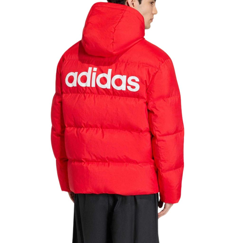 adidas Down Jackets Unisex Red Hooded Fleece Lined KS6487
