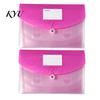 Student File Holder Expandable Document Folder with Label Slot, Layered Design Waterproof PP Envelope, Secure Rope Closure Organizer for Office