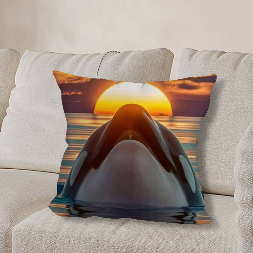 O-Orca Velryba W-Velryby Povlak na polštář Pohovka Obývací pokoj Ložnice Čelo postele Opěrka Polštář Čtvercový polštář Čas na zdřímnutí