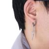 For Women Black Silver Stainless Steel Clip On Earrings Ear Cuff Korean Stud Earrings Men Ear Clips