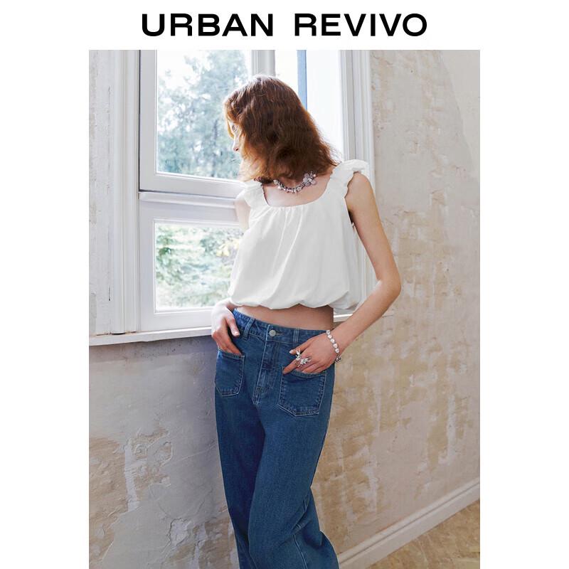 UR 2024 Summer Pleated Short Shrug Shirt XL