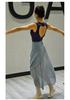 Women's Ballet-Style Yoga Jumpsuit: Open Back, Body Shaping Design for Adult Practice and Art Exams.
