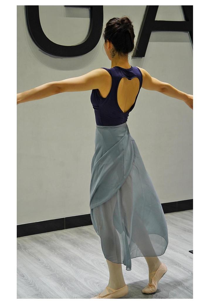 Women's Ballet-Style Yoga Jumpsuit: Open Back, Body Shaping Design for Adult Practice and Art Exams.