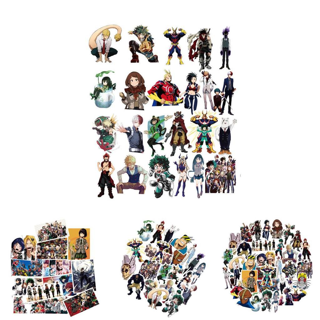 Vibrantes Pegatinas de PVC de My Boku No Hero Academia Para Decoración de Portátil, Equipaje, Coche