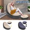 Portable Inflatable Lazy Chair PVC Air Couch Sofa with Foot Pad & Repair Patches Ergonomic Blow Up Lounger Chair for Living Room