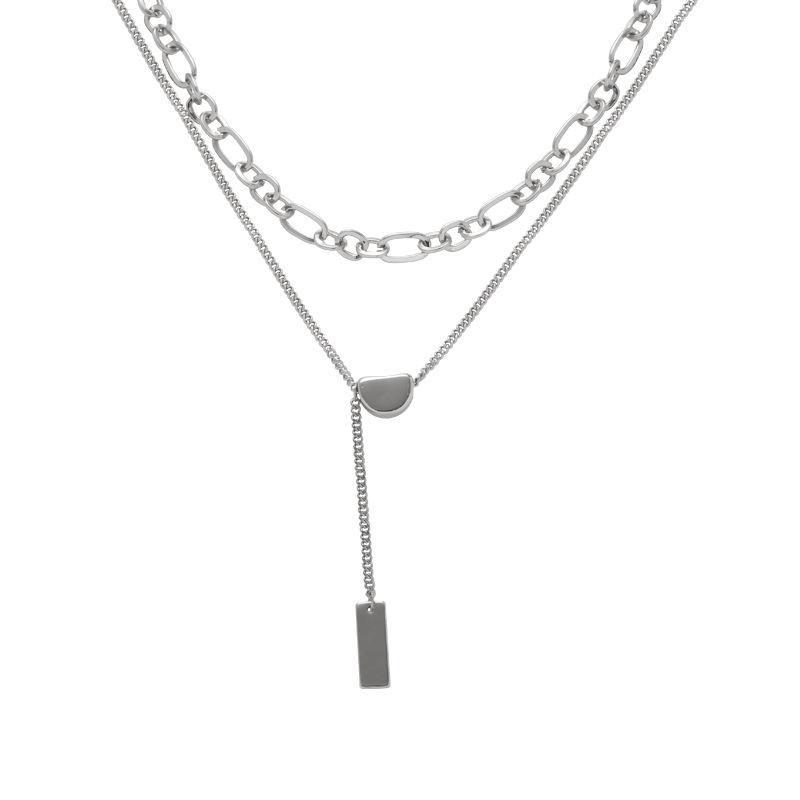 Original geometric necklace, simple and versatile collarbone chain, European and American Internet celebrity commuting style necklace