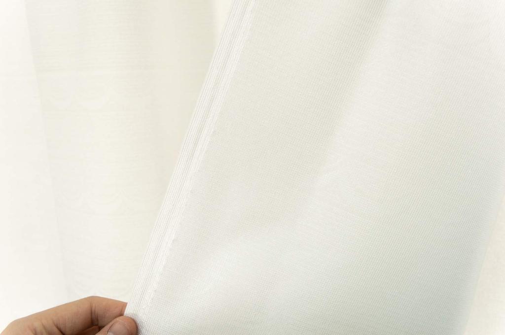Arie Cafe Curtain, White, 100cm Wide x 110cm Long, Made in Japan, UV Protection, Insulation, Privacy Protection, Free Cut, Galette