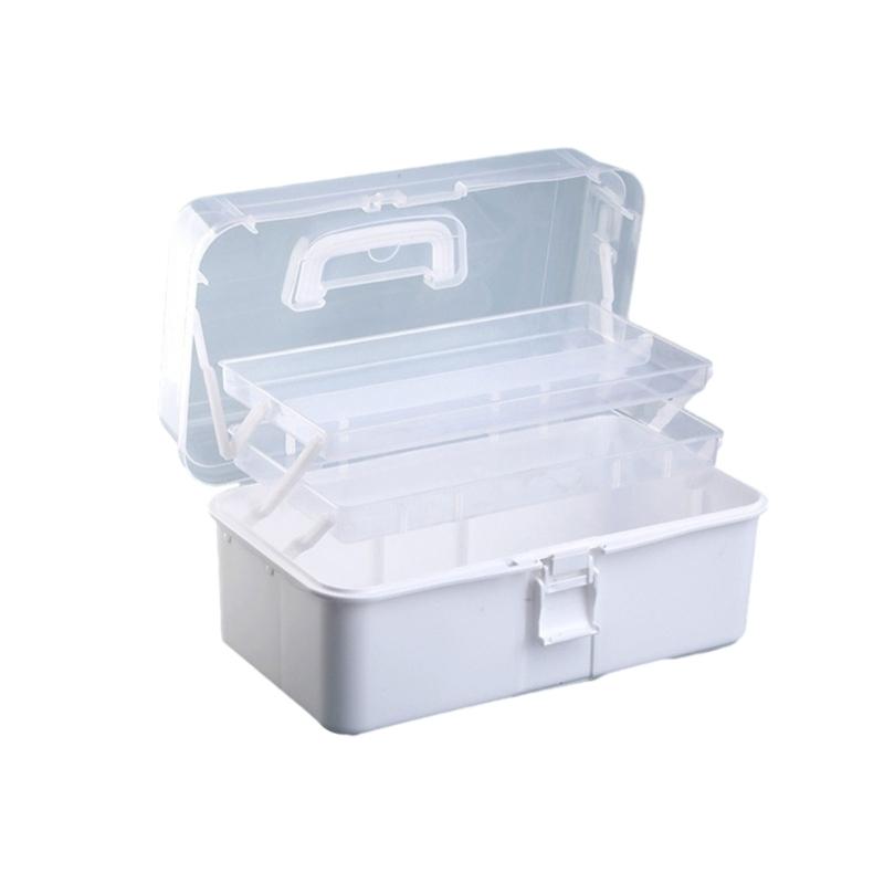 Multifunction Storage Box 3 Layer Storage Case Practical Plastic  Storage Box Medicine Storage Box for School Office