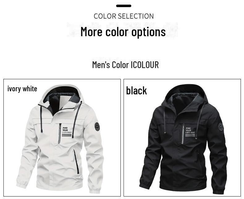 2024 Men's Waterproof Casual Outdoor Jacket - Trendy Spring & Autumn Design