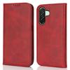 For Samsung Galaxy A26 5G Case PU Leather Calf Textured Magnetic Closing Smart Phone Cover