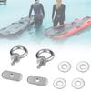 Stainless Steel 2pcs Track Mount Tie Up Eyelet Kayaking Mounting Replacement Kit Kayak Tie Down Eye Bolt for Bungee Cord Rope