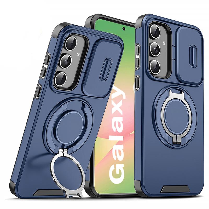 Armor Lens Protecte Case For Samsung Galaxy A56 A36 A26 A16 5G Magnetic Ring Cases for Samsung A55 A54 A35 A25 A15 A14 A13 Cover