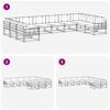 Outdoor Sofa Set with Cushions 10 Pcs Natural and Light Grey