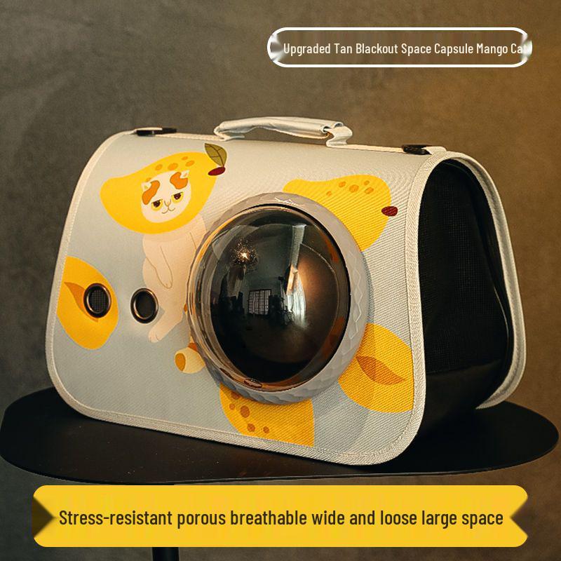 Portable Pet Carrier: Breathable Space Capsule Crossbody Backpack for Cats and Dogs