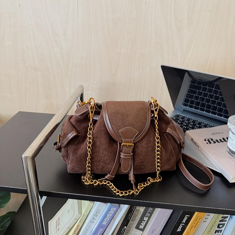 Herbst- und Winter-Bucket-Bag Retro High-End Tragbare Damenhandtasche Große Kapazität Schulter-Umhängetasche