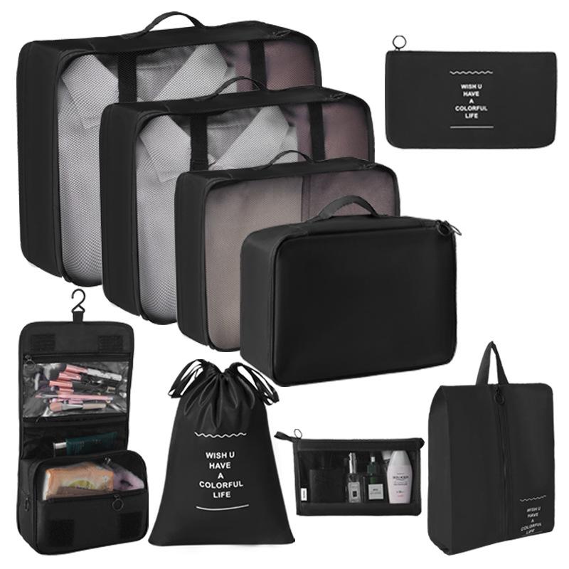 6/7/8/9/10 Pcs Set Travel Organizer Storage Bags Suitcase Packing Cubes Set Cases Portable Luggage Clothes Shoe Tidy Pouch Folding