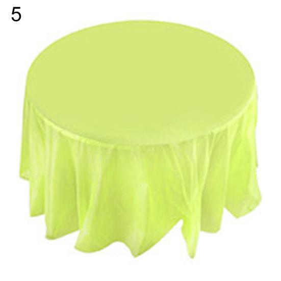 Plastic Waterproof Large Wedding Party Disposable Circular Table Cloth Cover