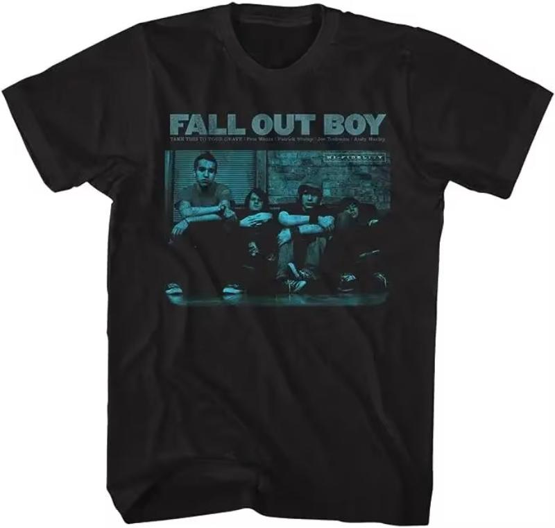 Autumn Boys Disband Boys Rock Top Casual Loose Print Short Sleeved Retro High Street Summer Classic Tshirt