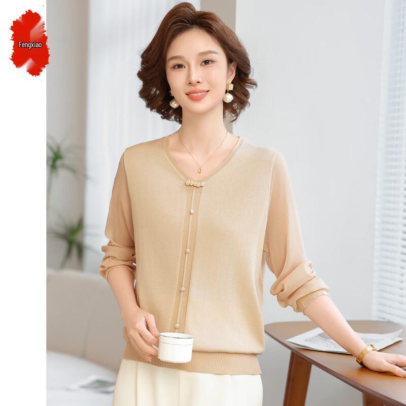 Women s V-Neck Long Sleeve Solid Pullover Top 2XL