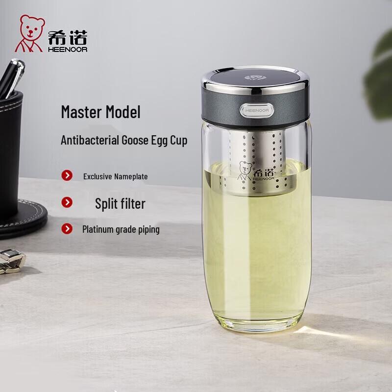Heenoor Antimicrobial Portable Glass Tea Cup