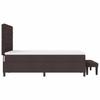 Boxspring Bed with Headboard Dark Brown 140 x 200 cm Fabric