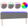 VidaXL Tête de Lit à LED Meuble de Chambre à Coucher Accessoire de Lit Double Tête de Cadre de Lit Intérieur Gris Foncé 3121479